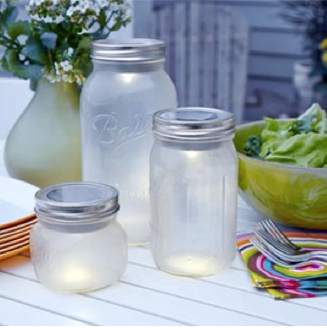 Recycled Craft - Make Mason Jar Lights for the Outdoors on This Old House, featured @savedbyloves