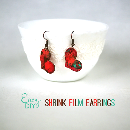 How to Make Shrink Film Earrings @savedbyloves