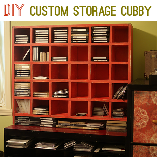 Build a custom storage cubby unit for your craft supplies @savedbyloves