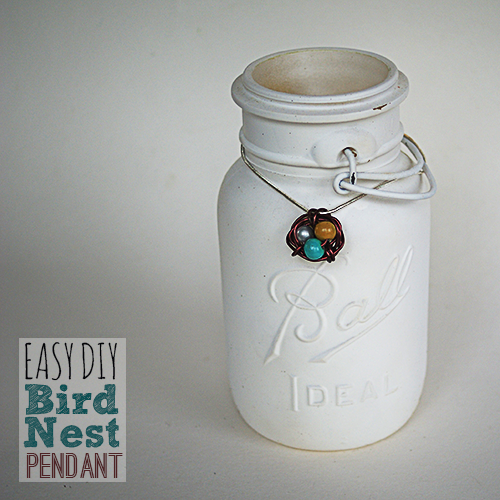 Make a fast, easy wire and bead bird nest/egg pendant with Video DIY by beadaholique @savedbyloves