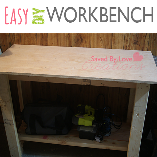 How to Make a Workbench @savedbyloves #woodworking #DIY