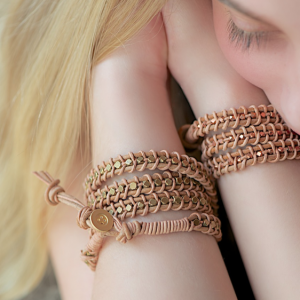 Leather Wrap Bracelet Tutorial by www.lebenslustiger.com featured @savedbyloves