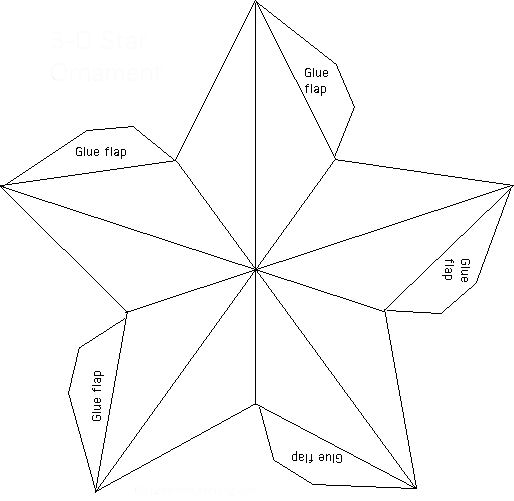 free 3d paper star template