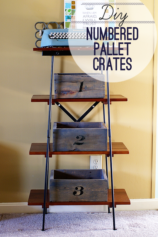 DIY Numbered shipping pallet crates