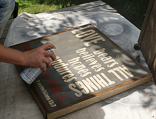 How to seal stained wood sign