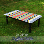 Paint a Chevron Coffee Table with @DecoArt_Inc @savedbyloves