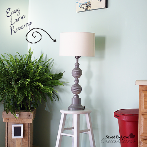 Spray Paint Lamp Makeover @savedbyloves