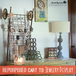 How to make a DIY Jewlery Holder from a repurposed cart @savedbyloves