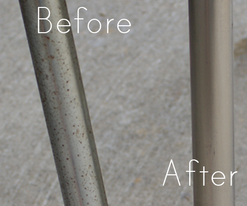 Remove Rust From Chrome Vintage Table Legs, Best Way To Paint Metal Table Legs