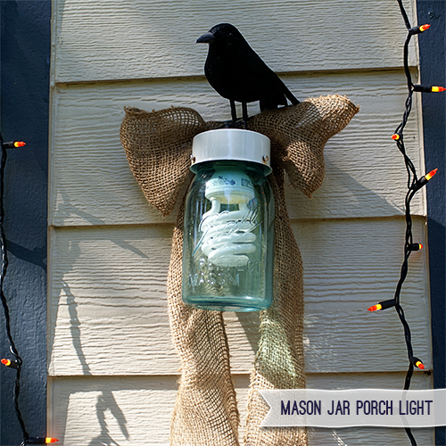 Mason Jar Craft Porch Light