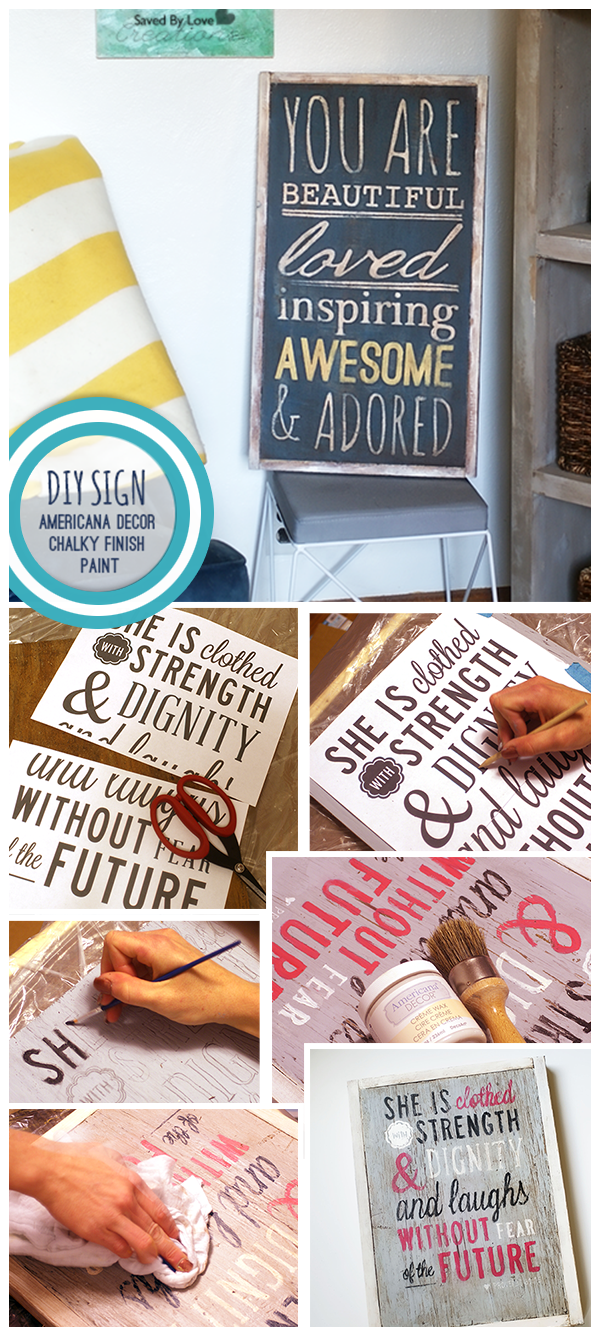 @DecoArt_IncChalky finish handpainted rustic sign DIY with video tutorial on printing sections of large artwork with Photoshop