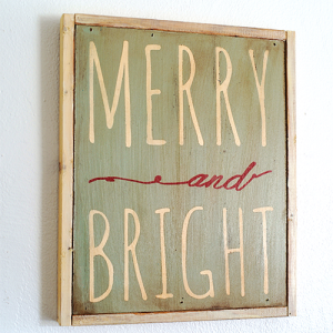 Merry and Bright DIY Sign