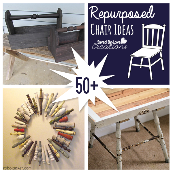 50+ Repurposed Chair Projects to make @savedbyloves #upcycle #furniture #DIY