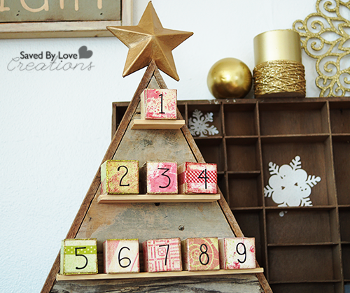Make a Reclaimed Wood Advent Calendar Christmas Tree