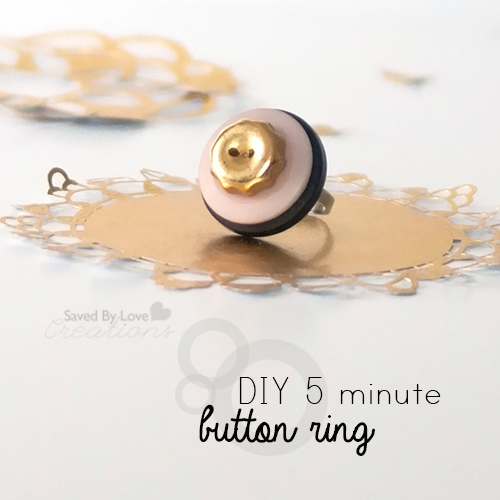 Make an easy DIY button ring @savedbyloves