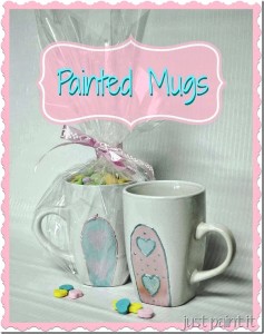 DIY Painted Valentine's Day Mugs