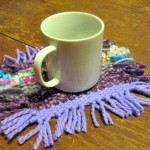 how to loom weave a coaster