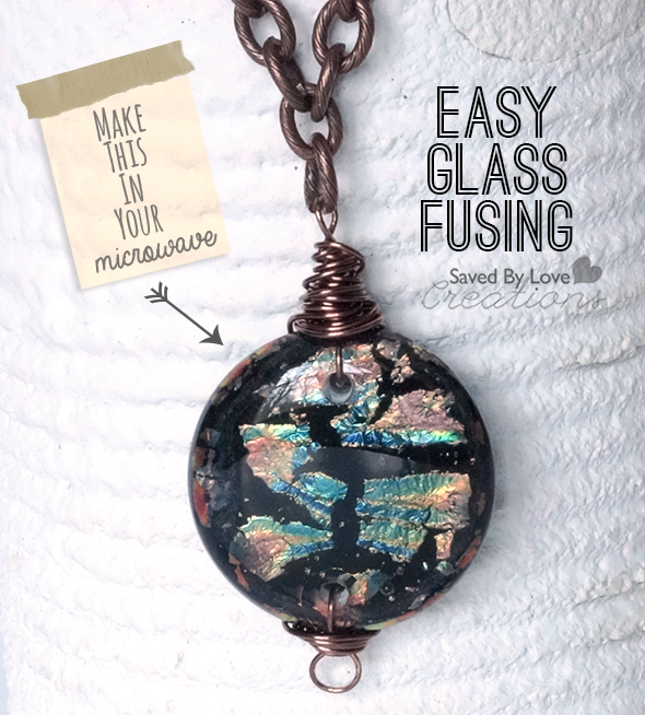 How to fuse glass in your microwave; beautiful dichroic focal pieces in minutes @savedbyloves
