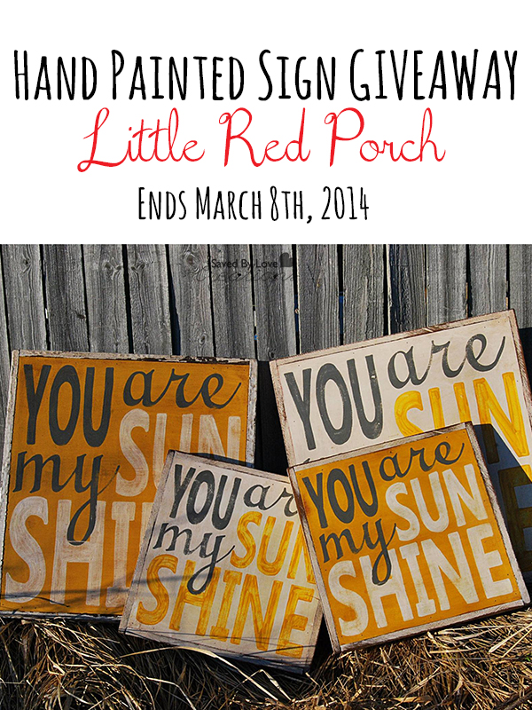Win a you are my sunshine handpainted sign from @savedbyloves