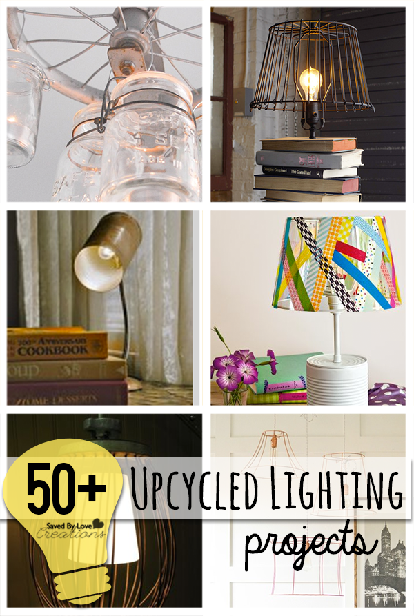 50 Plus Best DIY Upcycle Lamps and Chandeliers to make @savedbyloves