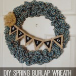 DIY Spring Wreath with Burlap @savedbyloves
