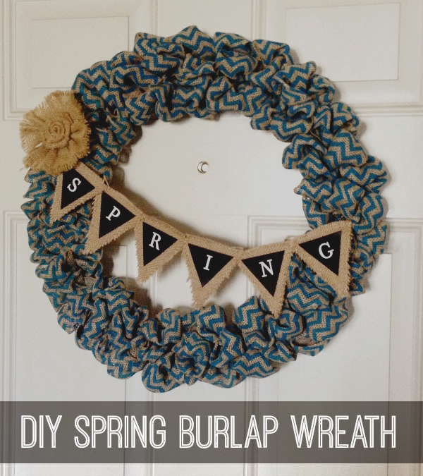 DIY Spring Wreath with Burlap @savedbyloves
