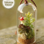 DIY Terrarium Necklace Tutorial using Tim Holtz Corked Cloche @savedbyloves