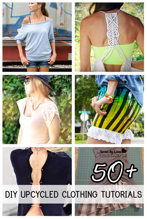 50 Plus Best DIY Upcycled Clothing Tutorials to make @savedbyloves