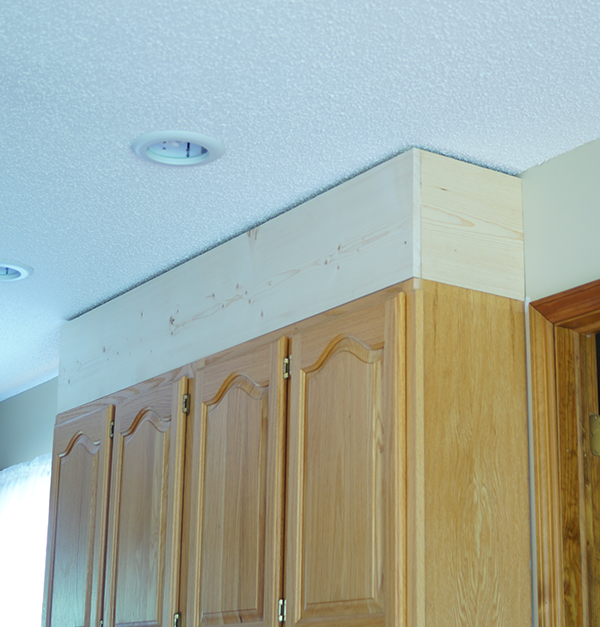 Diy Kitchen Cabinet Upgrade With Paint And Crown Molding