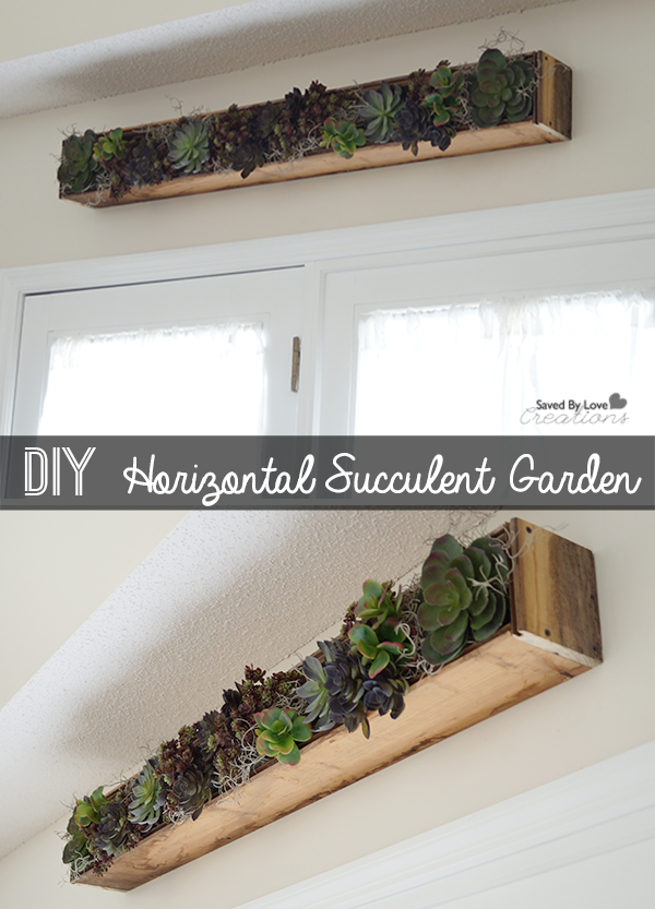 Succulent in Decor DIY Horizontal Planter @savedbyloves