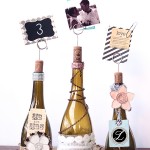 Cut wine bottle wedding centerpiece table numbers tutorial @savedbyloves