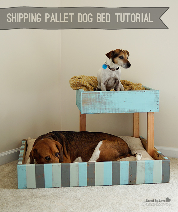 Shipping Pallet Dog Bed Tutorial from @savedbyloves #thehomedepot & #3MPartner 