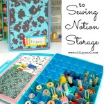 Repurposed Toy Car Box Storage to Sewing Notion Storage by The Silly Pearl