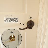 How to Update Brassy Hardware With Spray Paint @savedbyloves