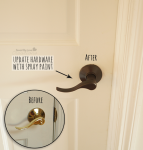 How to Update Brassy Hardware With Spray Paint @savedbyloves