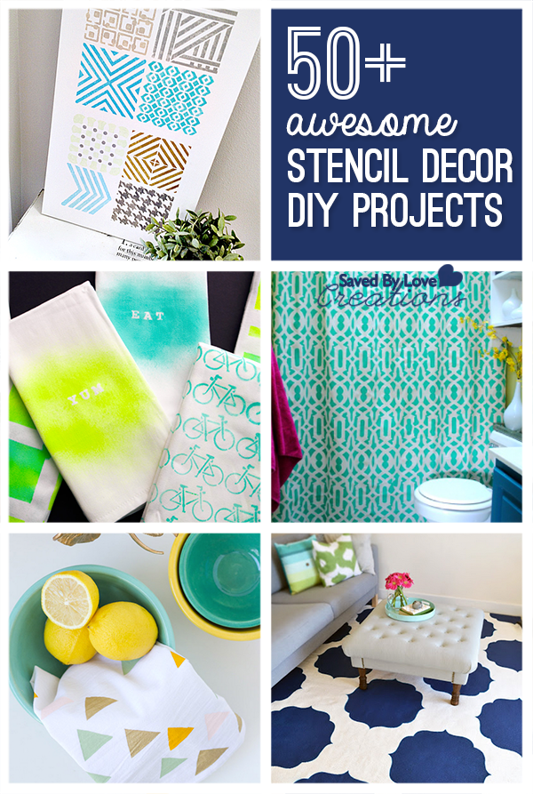 50 Best DIY Stencil Decor Projects @savedbyloves