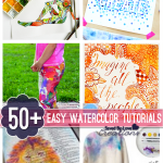 50 Plus Easy Watercolor DIY Decor and Art Tutorials @savedbyloves