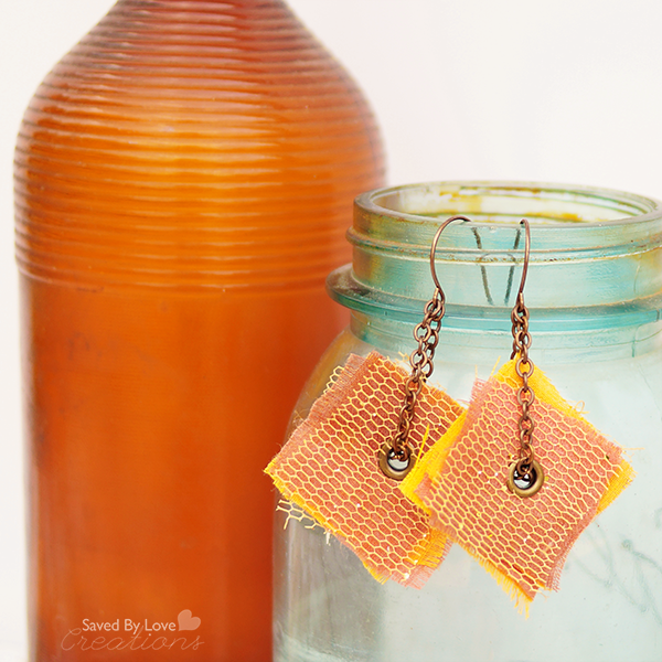DIY Upcycled Fabric Earrings from Hanky @savedbyloves