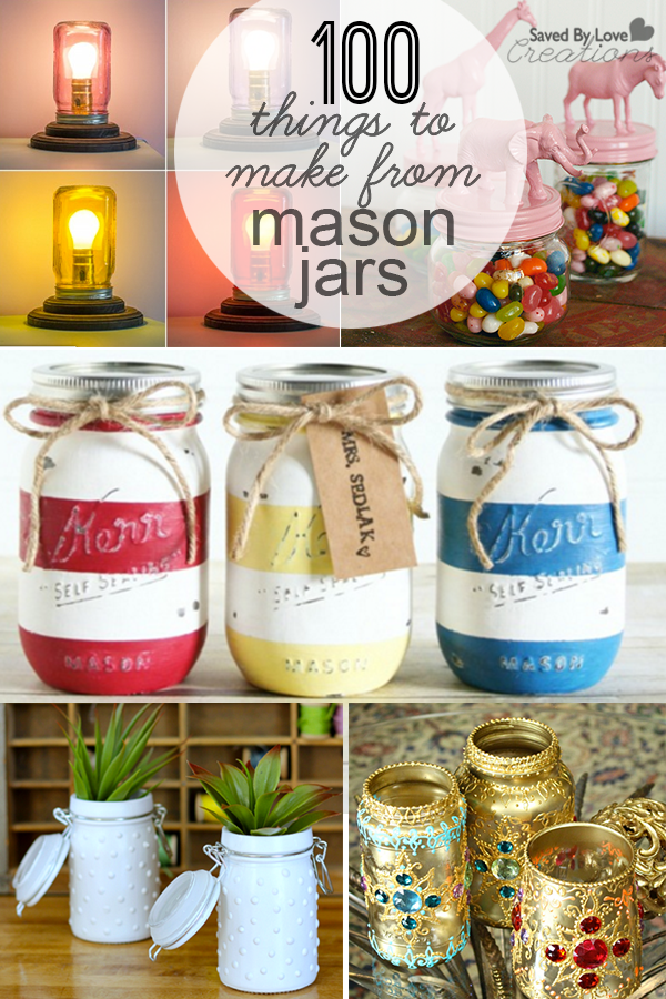 Mason Jar Craft Roundup @savedbyloves