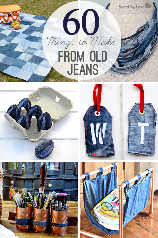 60 Things to Make from Old Jeans @savedbyloves