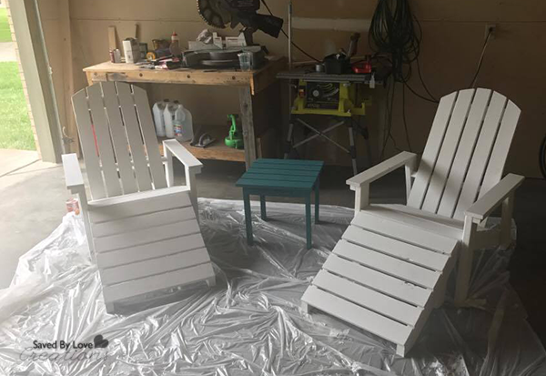 Chalk Painted DIY Adirondack Chair Set